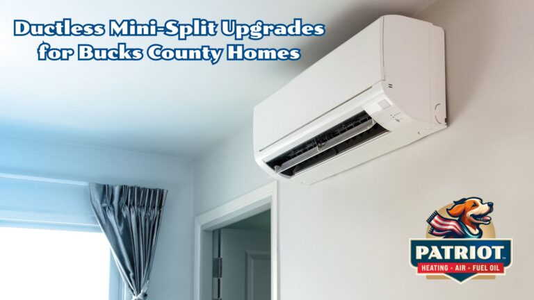 a ductless mini-split system installed to replace baseboard heat in a home in Levittown, Bucks County, PA